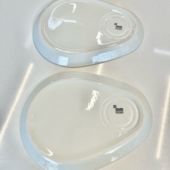 Set of 2 Tim Hortons soup salad serving plates w/cup bowl rings Steelite - Picture 4 of 6